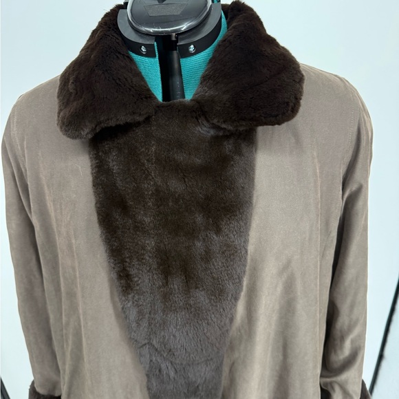 Reversible Real Sheared Rabbit Fur Coat - Picture 13 of 14